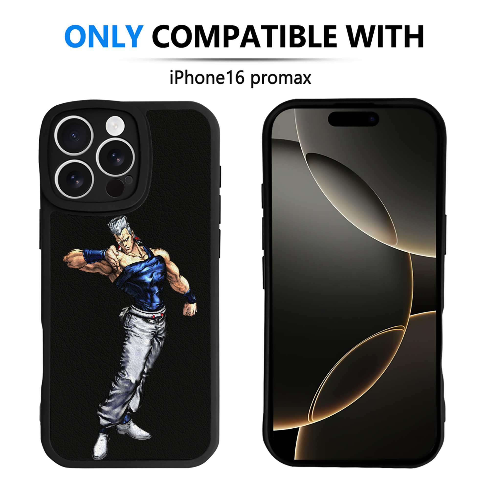 （画像用） ジョジョの奇妙な冒険 ジャン＝ピエール?ポルナレフ JoJo's Bizarre Adventure Jan Pierre Polnareff 【iPhone 16シリーズ対応】シリコンスマホケース（レザー調） 材質：シリコン